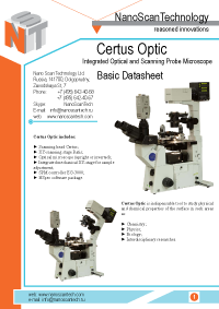 Certus Optic - atomic force microscope and optic microscope